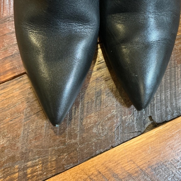 Stuart Weitzman Black Leather Block Heel Ankle Boots | Women’s Size 7B / EU 37.5 - Picture 7 of 12